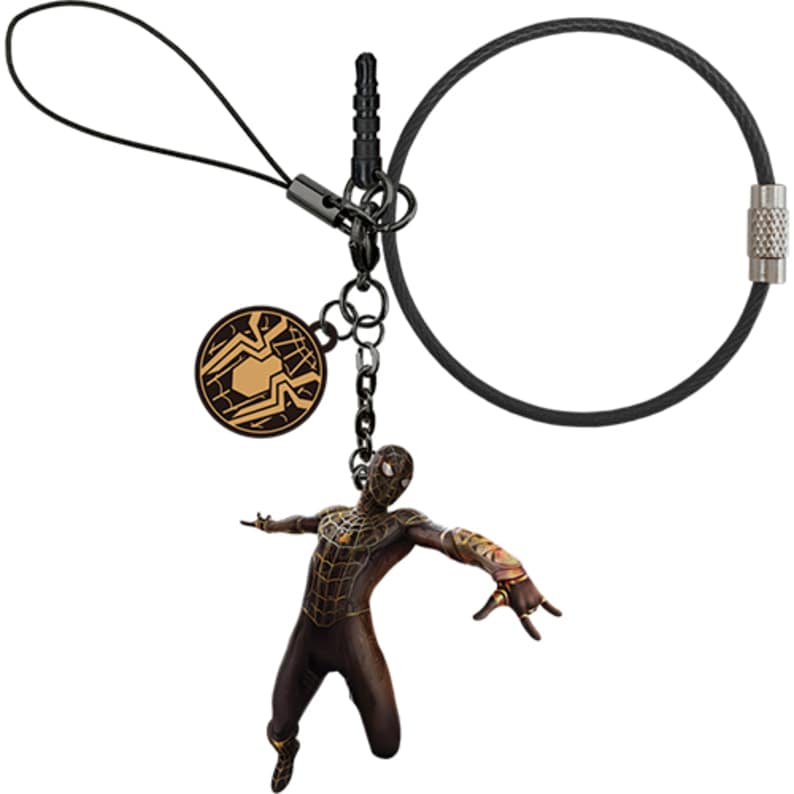 スパイダーマン　ノー・ウェイ・ホーム　マスコットキーホルダー（BLACK＆GOLD SUIT)