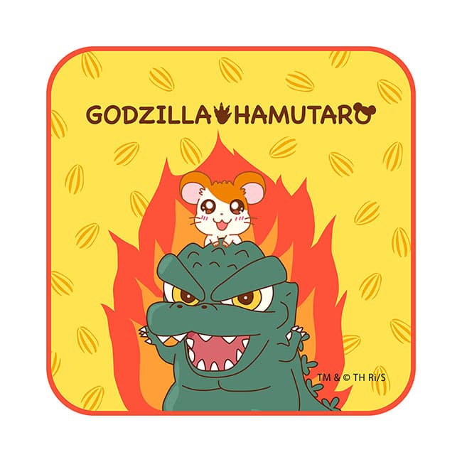 「ゴジラ＆ハム太郎」ミニタオル
