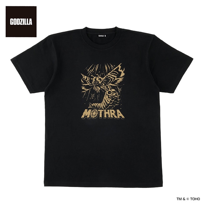 モスラ　ゴールドプリント　Tシャツ　黒BODY
