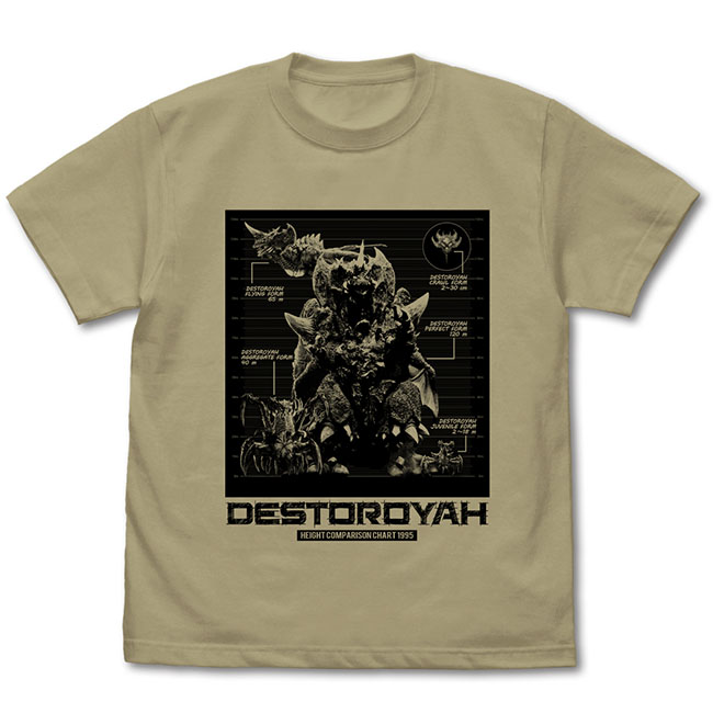 デストロイア進化形態比較表 Tシャツ