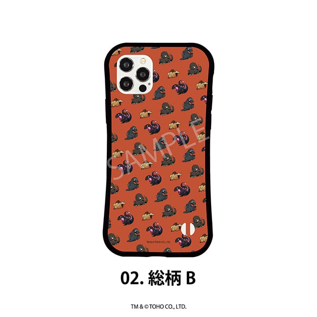 グリップスマホケース（iPhone17）02.総柄Ｂ