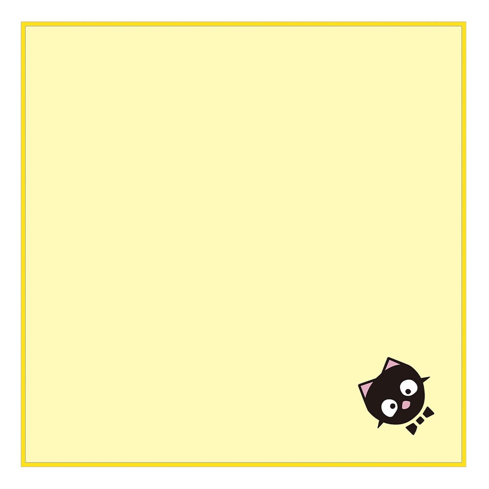 ネコ タオルハンカチ（イエロー）【山口祐一郎 Official Goods】