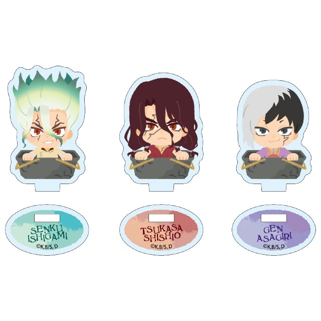 Ｄｒ．ＳＴＯＮＥ ドクターストーン カゴコレ アクリルスタンドセット（千空、司、ゲン）