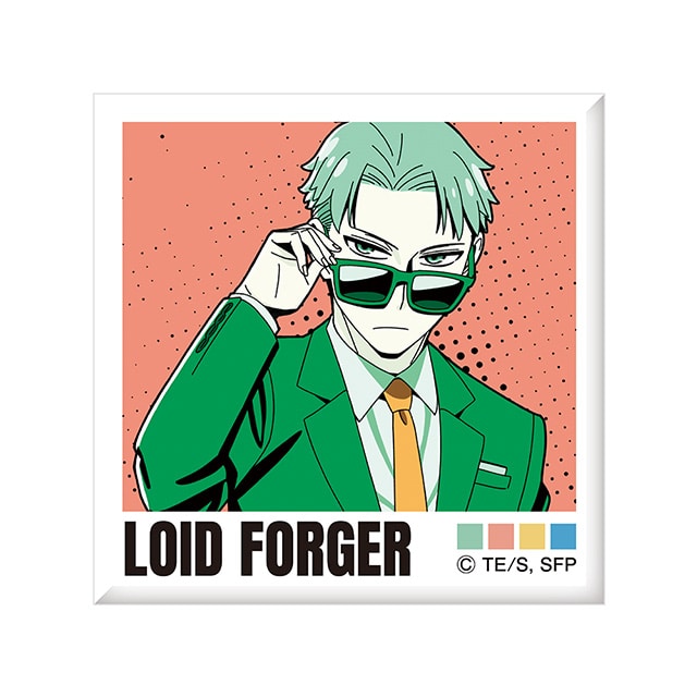 SPY×FAMILY スクエア缶バッジ ロイド・フォージャー