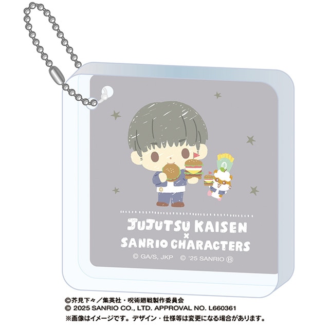 呪術廻戦 懐玉・玉折×サンリオキャラクターズ アクリルブロックキーホルダー 灰原 雄×コロコロクリリン