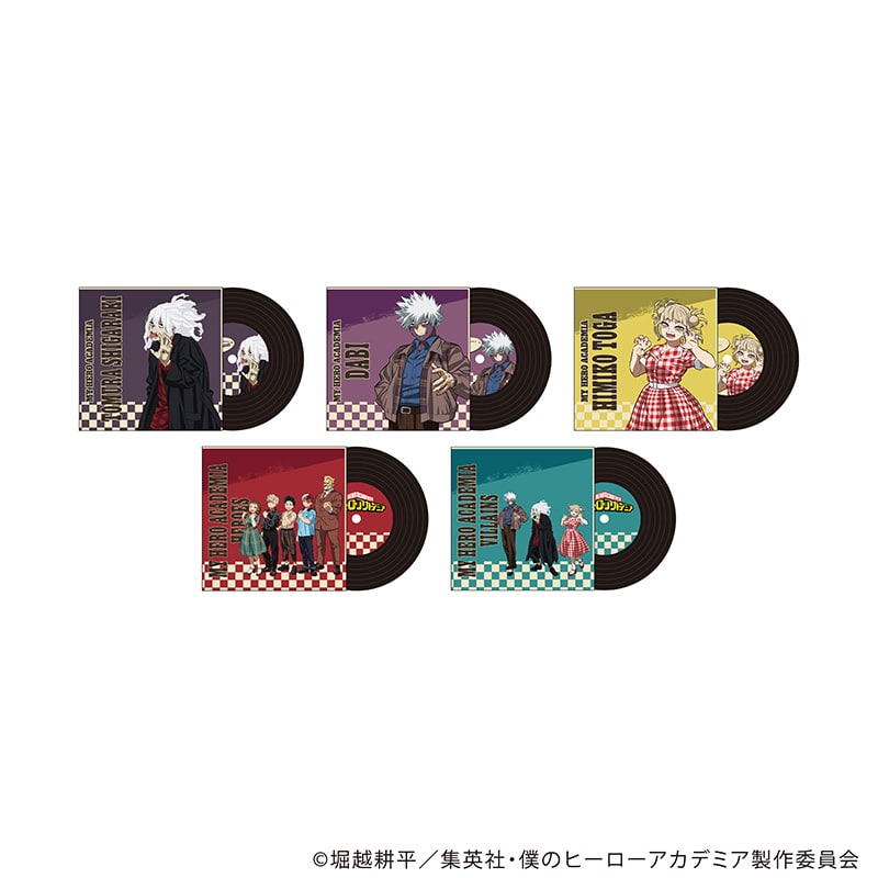 僕のヒーローアカデミア トレーディングレコード風コースターVol.2 アメリカンレトロVer. 【全5種】 ランダム1個