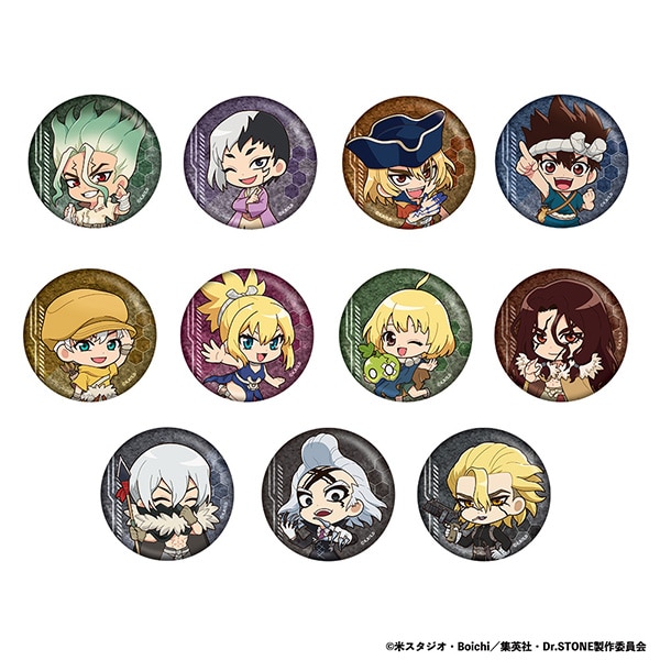 Dr.STONE トレーディンググリッター缶バッジ 【全11種】  ランダム1個