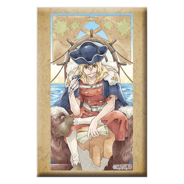 Dr.STONE スタンド付きスクエア缶バッジ 七海龍水