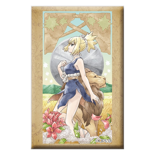 Dr.STONE スタンド付きスクエア缶バッジ コハク