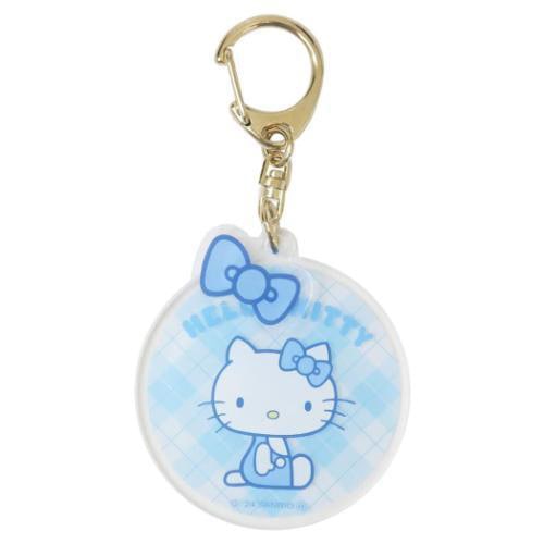 ハローキティ　アクリルキーホルダー みずいろ 座り