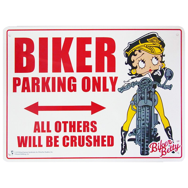 プラスティック サインボード ベティ  BIKER／BETTY BOOP