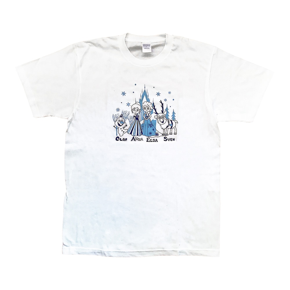 ディズニープリンセス　Tシャツ×アナ雪ミンナWH（M）