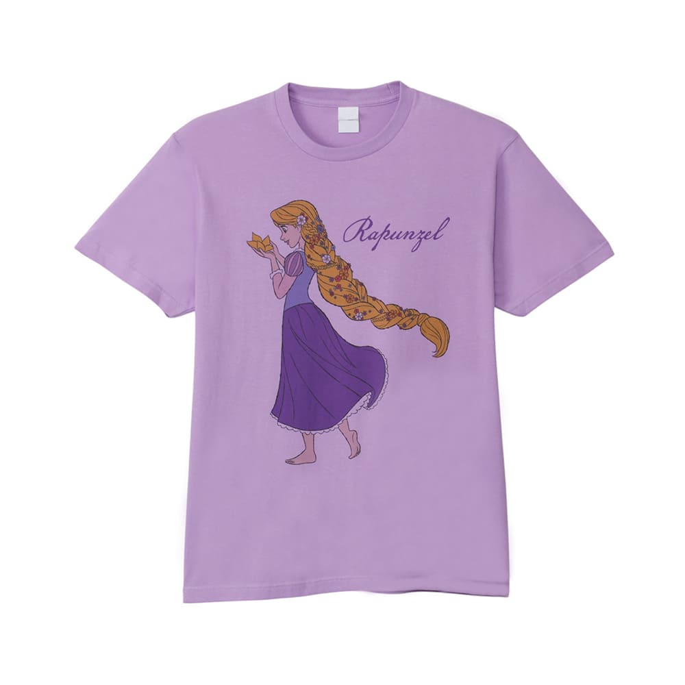 ディズニープリンセス　塔の上のラプンツェル お花 Tシャツ（L）